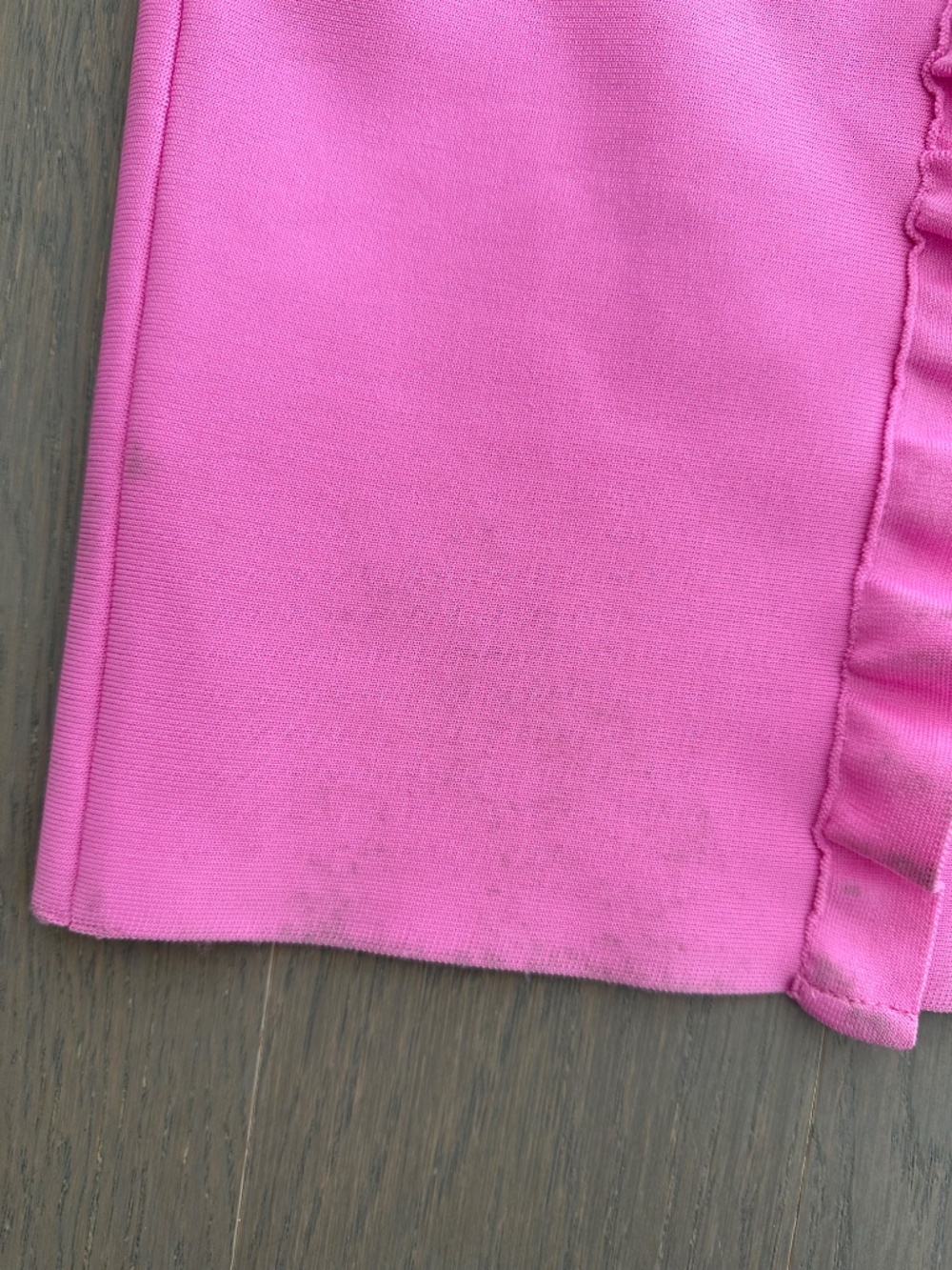 Elliatt Orelia Asymmetrical Ruffle Gown Candy Pink Knit One Shoulder SMALL - Picture 6 of 15